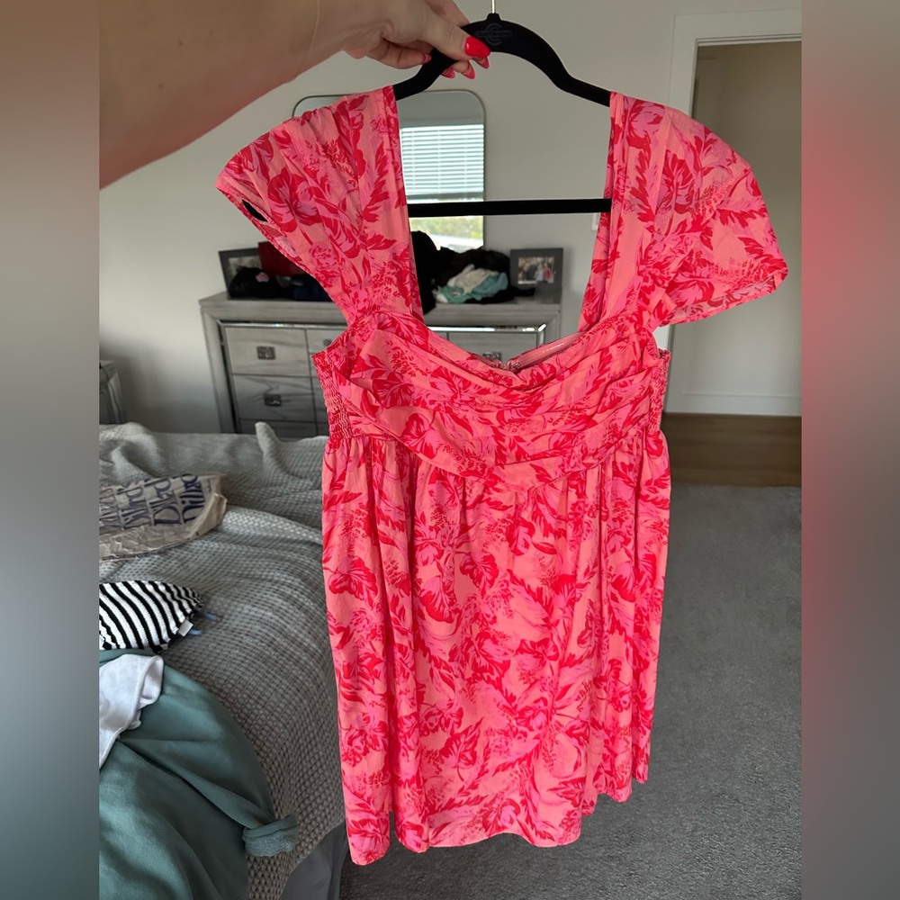 Pink mini dress